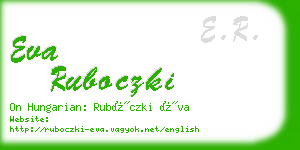 eva ruboczki business card